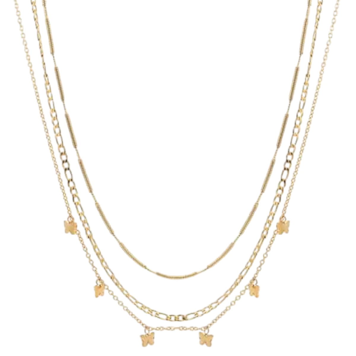 Collana donna acciaio Brand triplo filo 30NK002G