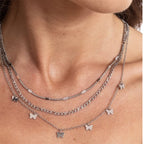 Collana donna acciaio Brand triplo filo 30NK002