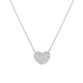 Collana donna argento Amen cuore pave’ CLFLHBBZ