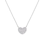 Collana donna argento Amen cuore pave’ CLFLHBBZ