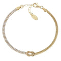 Bracciale  donna - uomo argento Amen nodo con strass