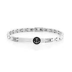 Bracciale uomo acciaio Amen ancora smaltato ACBR7365