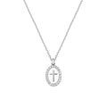 Collana donna Amen croce smaltata bagnata rodio  silver