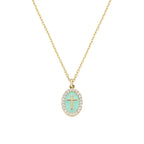Collana donna Amen croce smaltata placcato oro 18k gold