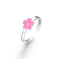 Anello bambina acciaio Brand fiore rosa