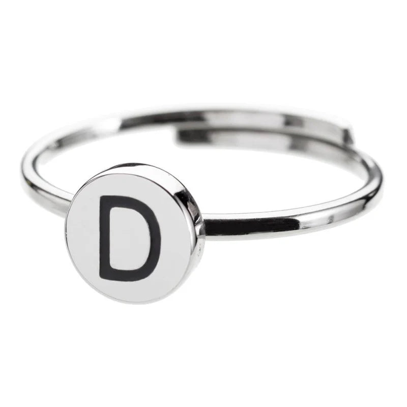 Anello acciaio donna Marlù con lettere