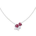 Collana donna Amen in argento con cuori rossi CL2HHBRBZ