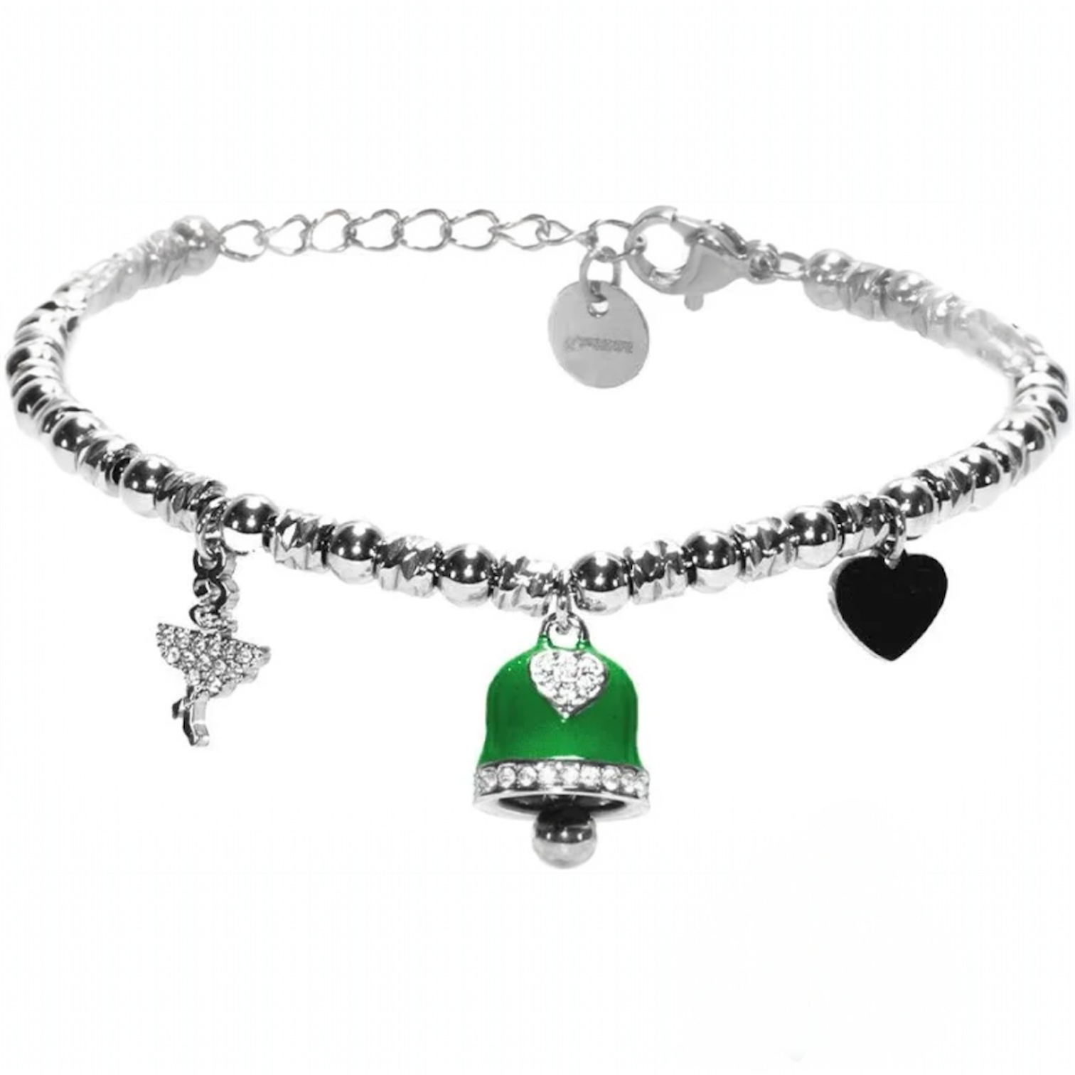 Bracciale donna acciaio Freddy con Campanella e ballerina silver