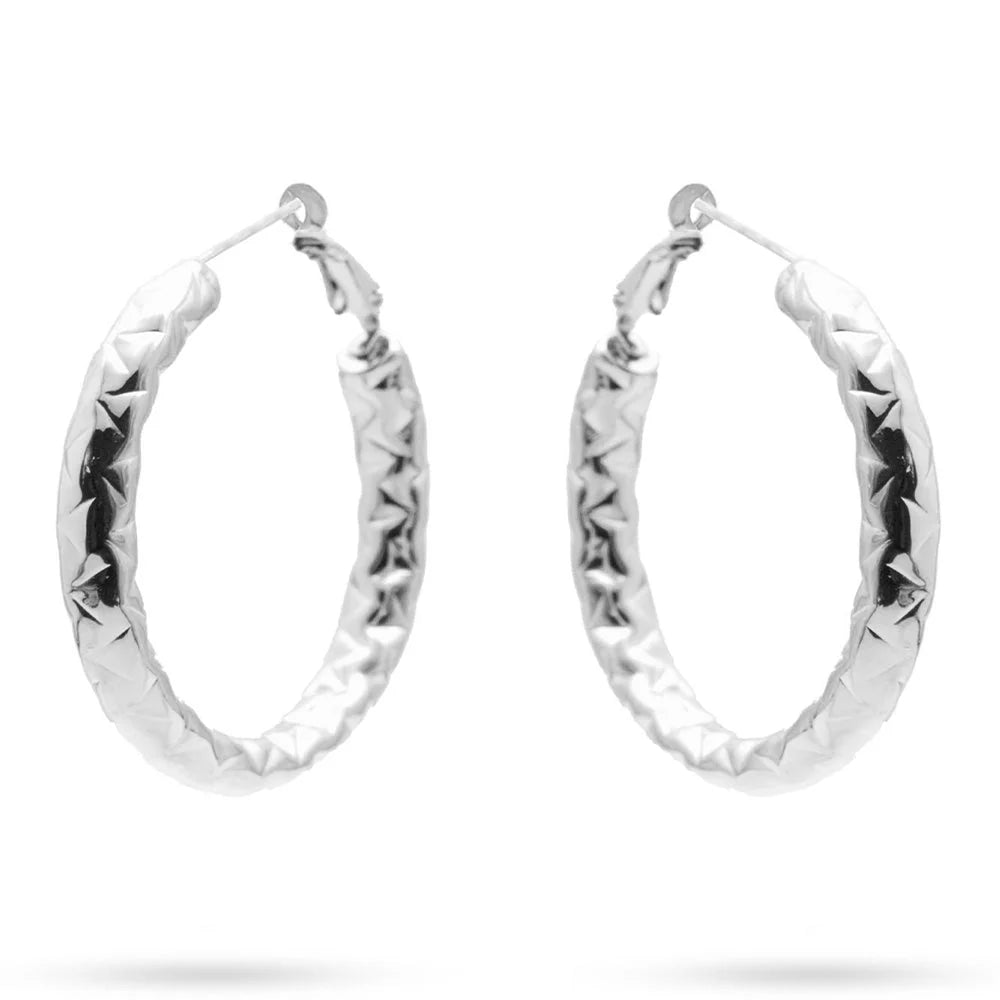 Orecchini donna cerchio Freddy silver 3,5cm