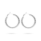 Orecchini donna cerchio Freddy silver. 3,5cm