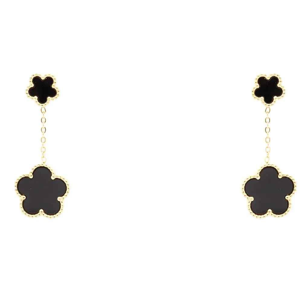 Orecchini pendenti donna Freddy con fiore gold