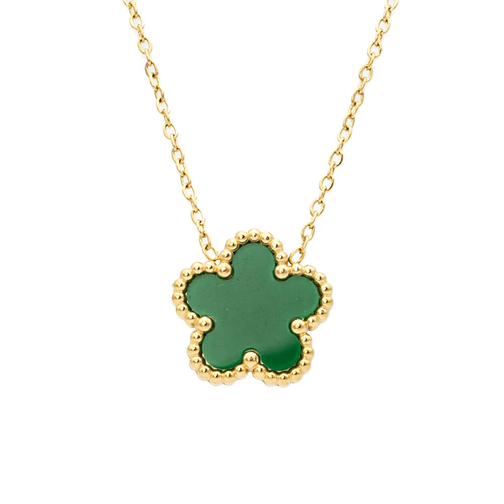 Collana donna acciaio Freddy fiore gold