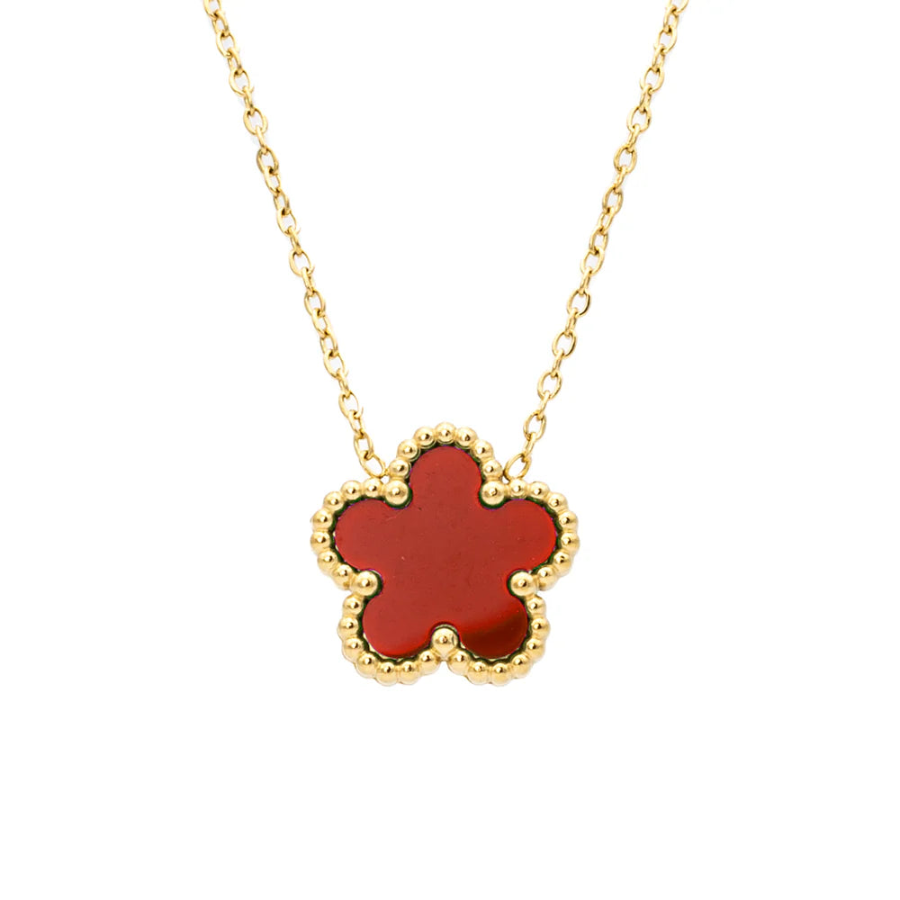 Collana donna acciaio Freddy fiore gold