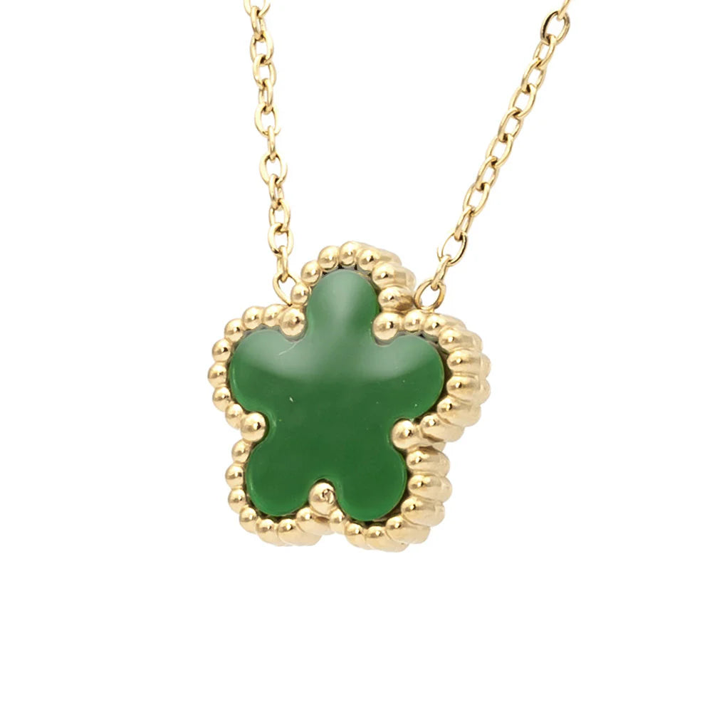 Collana donna acciaio Freddy fiore gold
