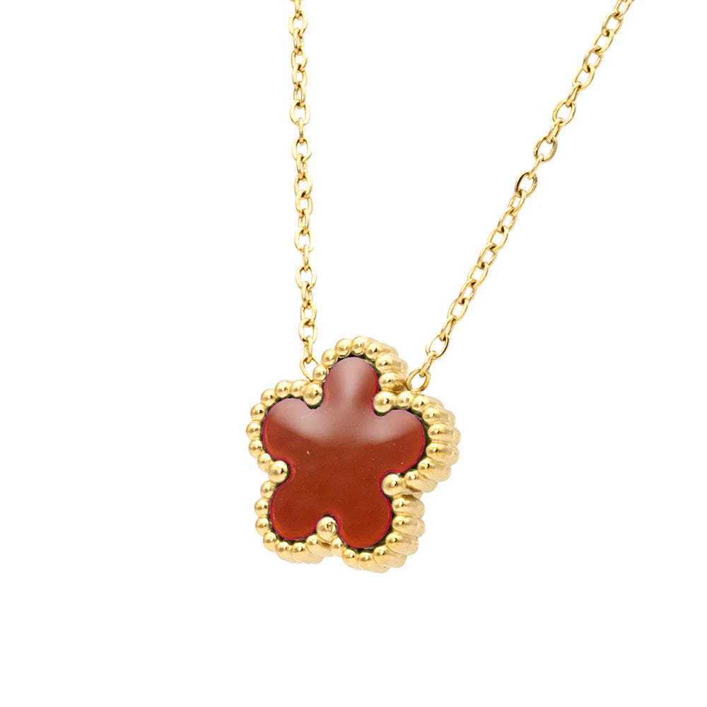 Collana donna acciaio Freddy fiore gold