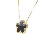 Collana donna acciaio Freddy fiore gold