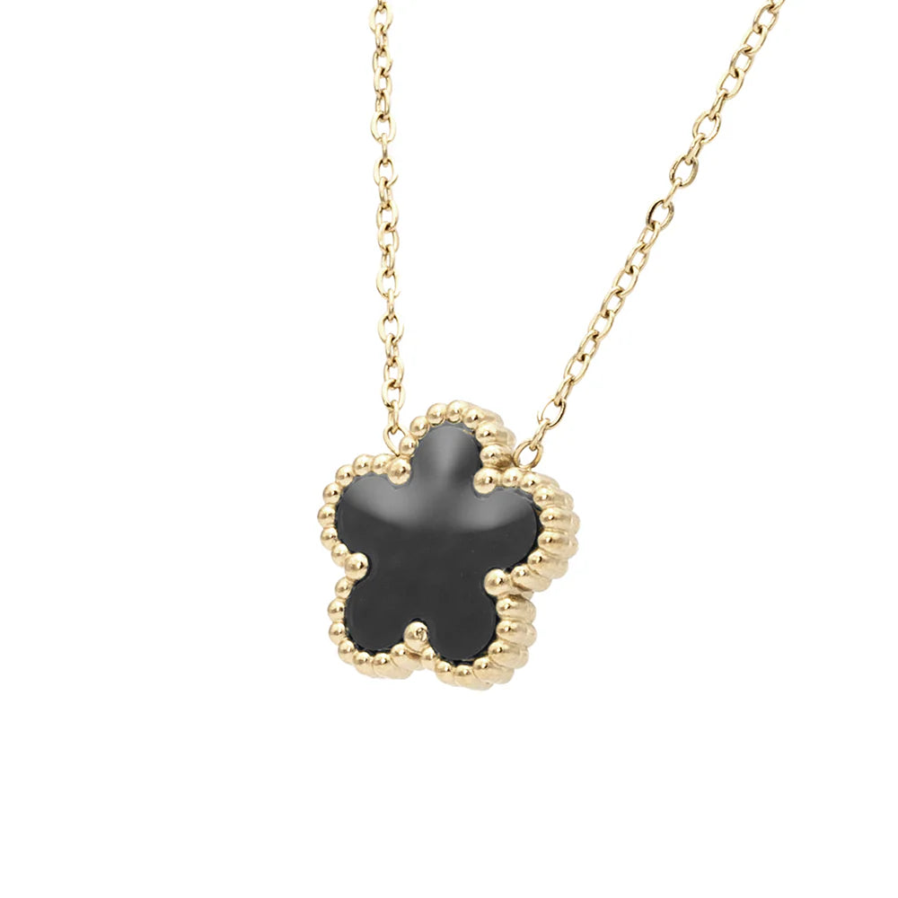 Collana donna acciaio Freddy fiore gold