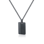 Collana acciaio targhetta Brand