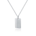 Collana acciaio targhetta Brand