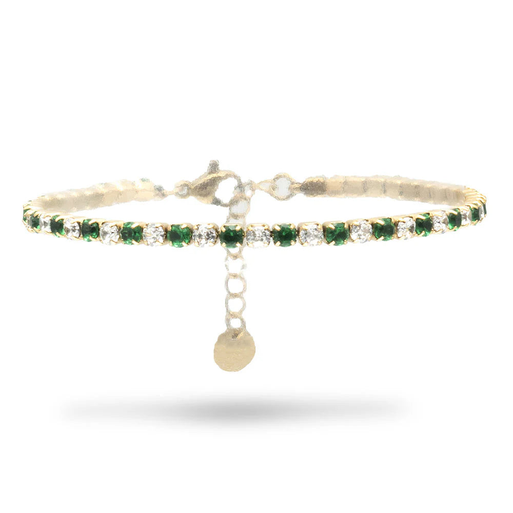 Tennis acciaio Freddy gold con chiusura semplice a catena