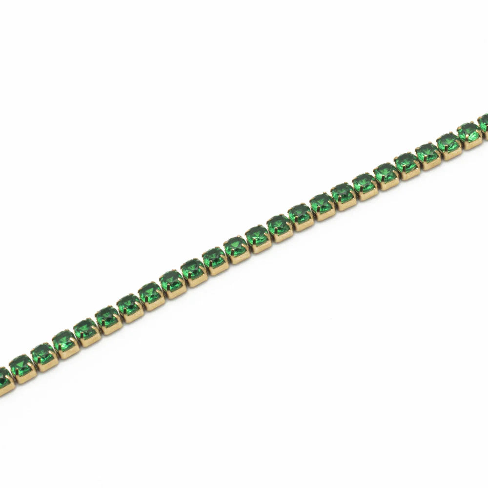 Tennis acciaio Freddy gold con chiusura semplice a catena