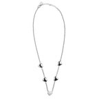 Collana in acciaio con cuori silver donna  Freddy