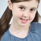 Collana in acciaio bambina Luca Barra con fiore