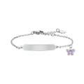 Bracciale in acciaio bambina Luca Barra con  farfalla (personalizzabile)
