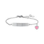 Bracciale in acciaio bambina Luca Barra con cuore