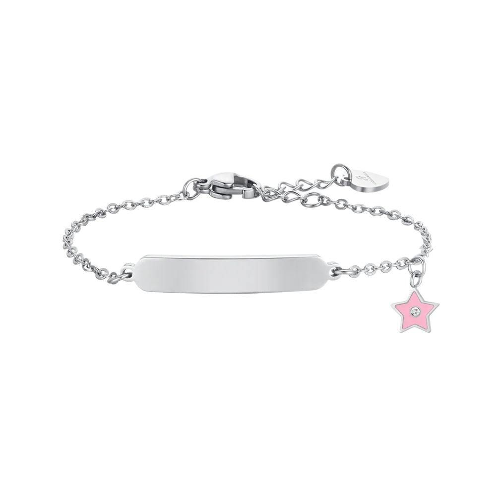 Bracciale in acciaio bambina Luca Barra con stella