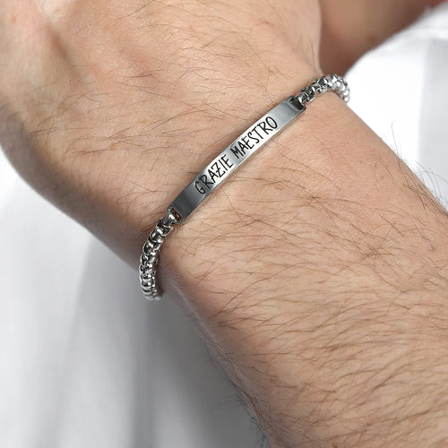 Bracciale acciaio uomo Luca Barra per maestro