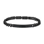 Bracciale acciaio uomo Luca Barra con brillantini