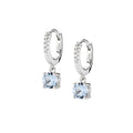 Orecchini donna a cerchio Amen argento con brillante