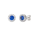 Orecchini donna Amen argento con zircone blu ORLUBBBLZ