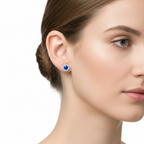 Orecchini donna Amen argento con zircone blu ORLUBBBLZ