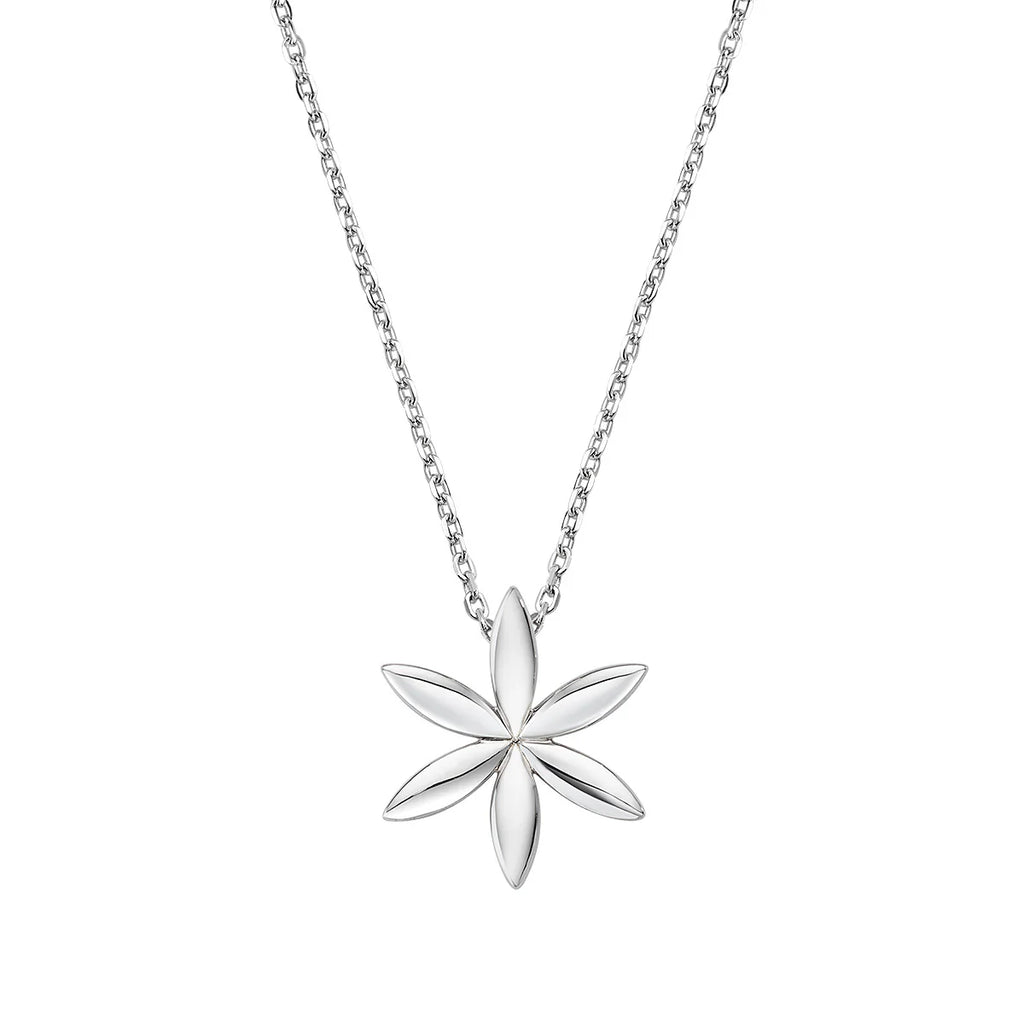 Collana donna Amen fiore della vita rodio argento