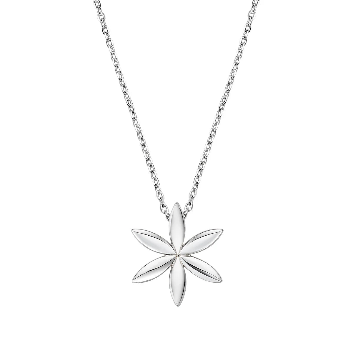 Collana donna Amen fiore della vita rodio argento