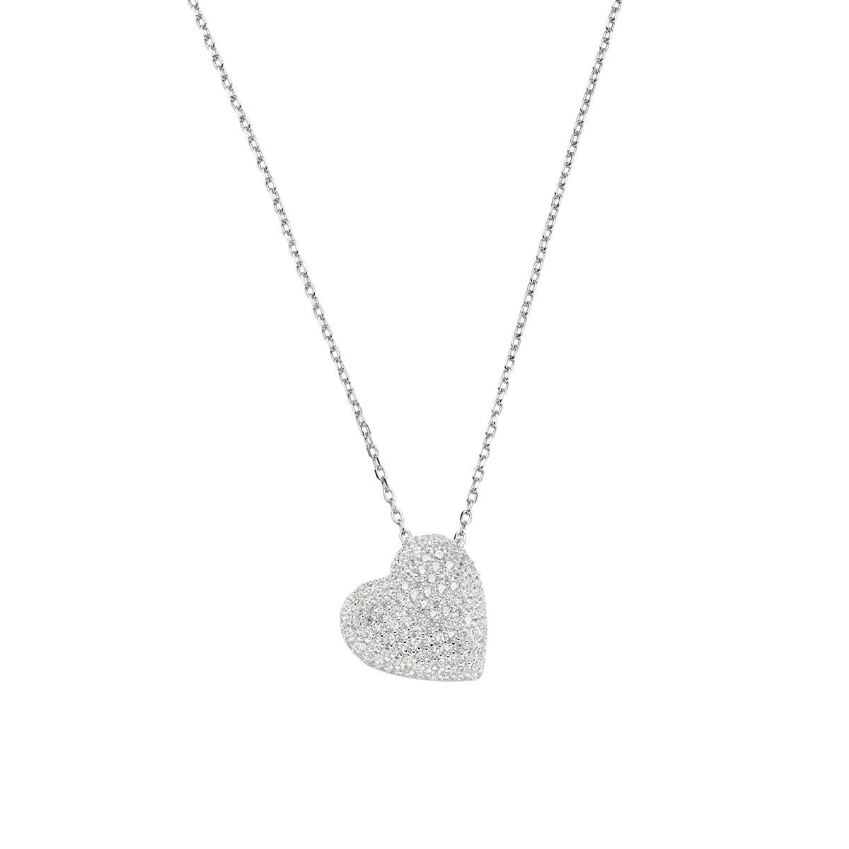 Collana donna Amen cuore bombato in argento