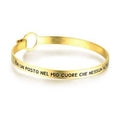 Bracciale acciaio donna Brand oro con dedica 13BG031G