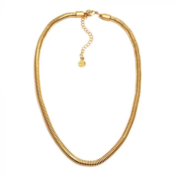 Collana donna ottone serpente gold vestopazzo