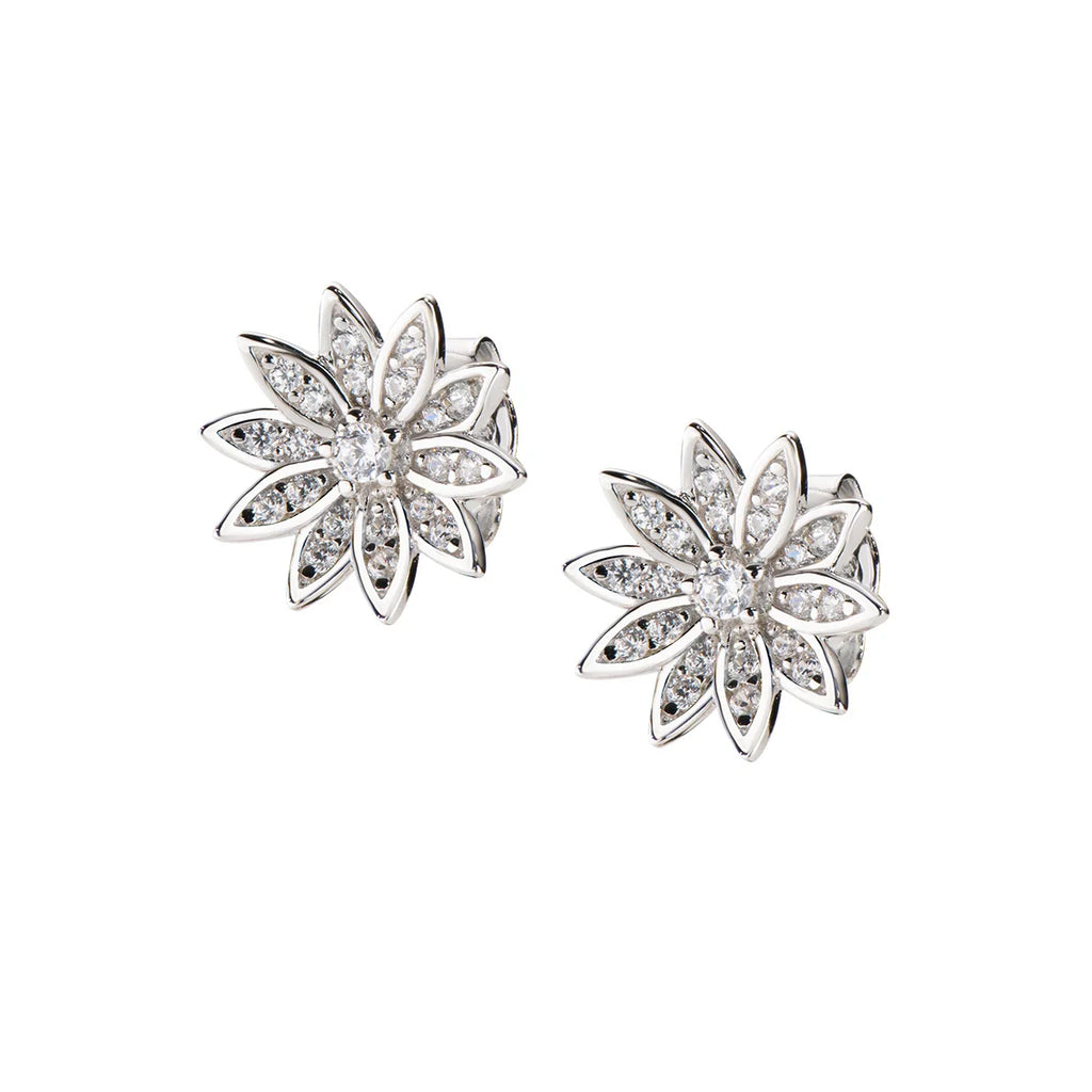 Orecchini donna Amen argento con fiore di loto