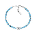 Bracciale uomo acciaio Amen azzurro con pallone
