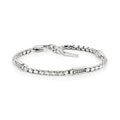 Bracciale a Catena Amen Box in Acciaio con Zirconi Bianchi
