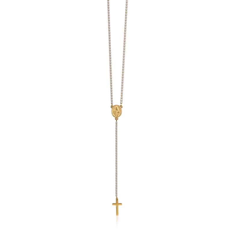 Collana donna acciaio Rosario tennis Brand 14NK030W