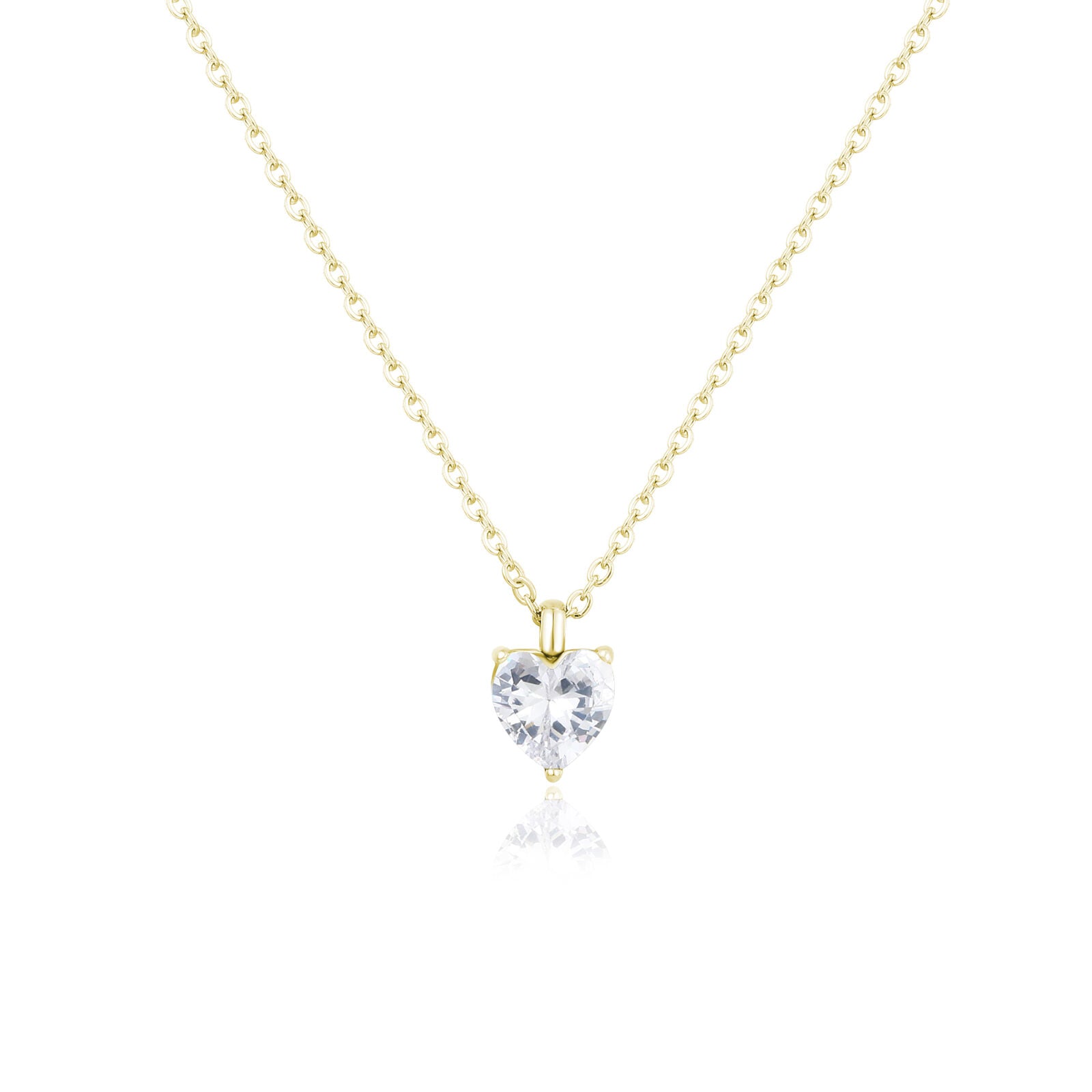 Collana donna acciaio gold cuore Brand 14NK017