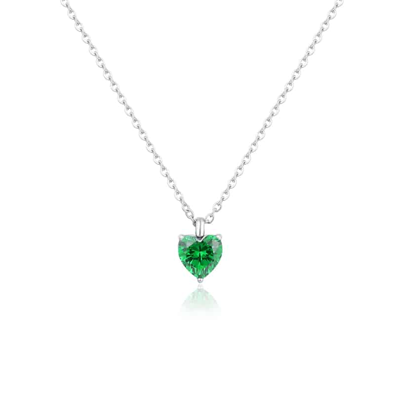 Collana donna acciaio argento cuore Brand 14NK017