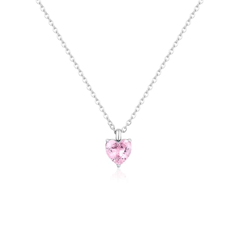 Collana donna acciaio argento cuore Brand 14NK017