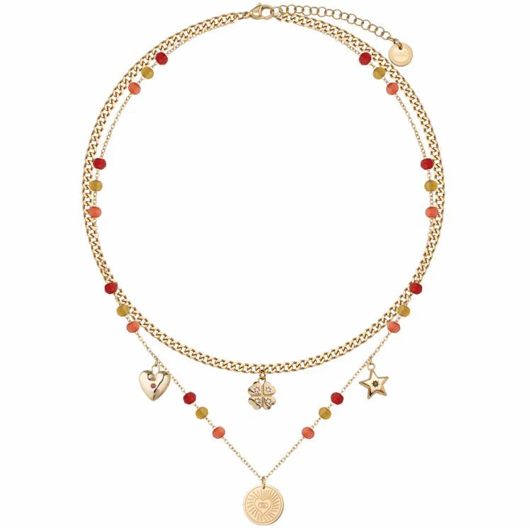 Collana doppio filo donna acciaio  Liu Jo