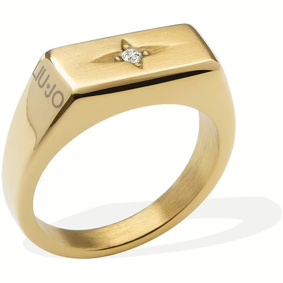 Anello uomo acciaio Liu Jo gold e silver